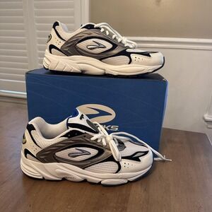 Brooks Dyad 3 Shoes Mens Size 8 White Blue Running Sneakers D Width 41159 141
